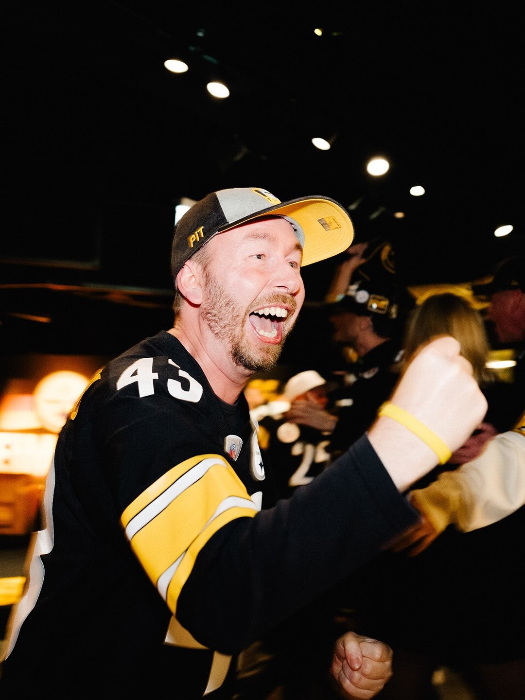 Steelers-Fan feiert einen Big Play